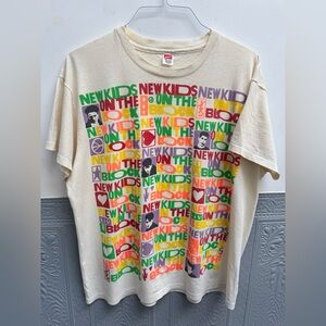 Vintage New Kids On The Block T-Shirt 80s 90s NKOTB Graphic Band Tee Hanes USA
